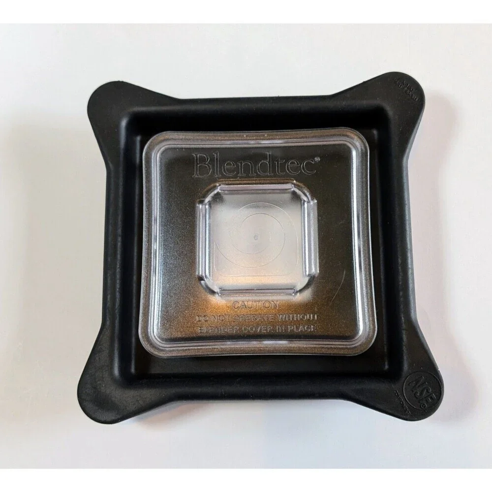 Blendtec Hard Lid with Clear Center Cap Insert Replacement Square Blender Top